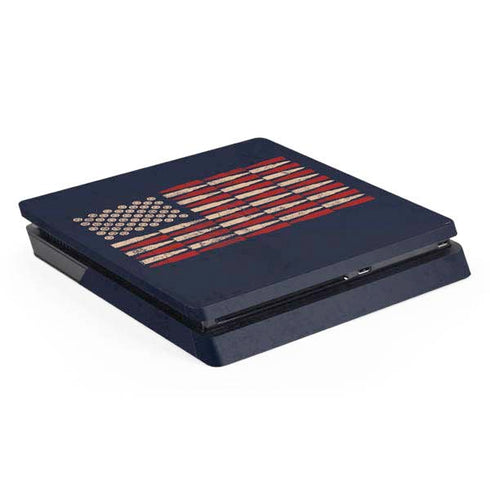 Blue Bullet American Flag PlayStation PS4 Skins
