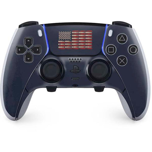 Blue Bullet American Flag PS5 DualSense Edge Pro Controller Skin
