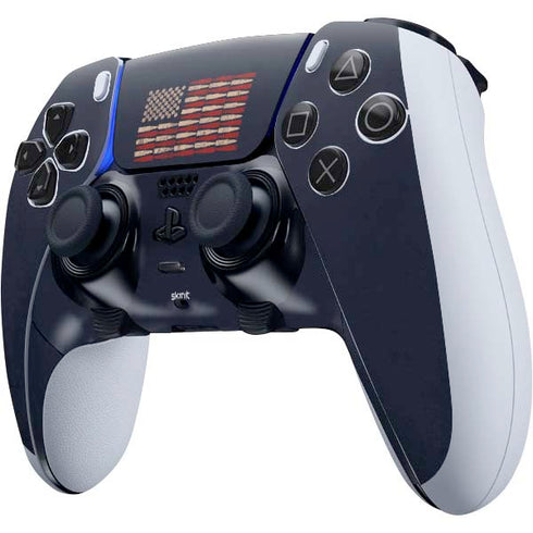 Blue Bullet American Flag PS5 DualSense Edge Pro Controller Skin