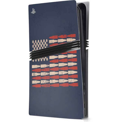 Blue Bullet American Flag PS5 Pro Console Skin