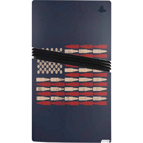 Blue Bullet American Flag PS5 Pro Console Skin