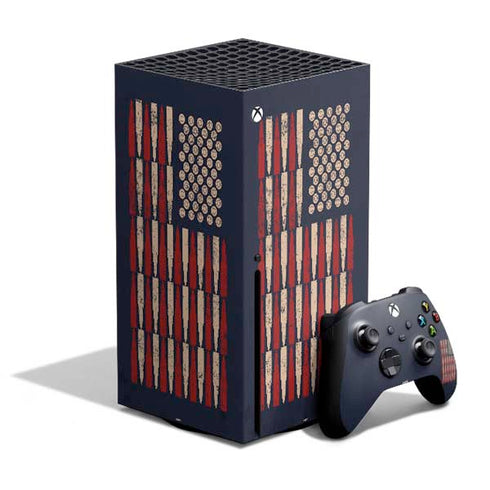 Blue Bullet American Flag Xbox Series X Bundle Skin