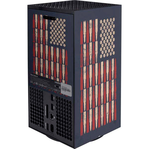 Blue Bullet American Flag XBox Series X Digital Edition Bundle Skin