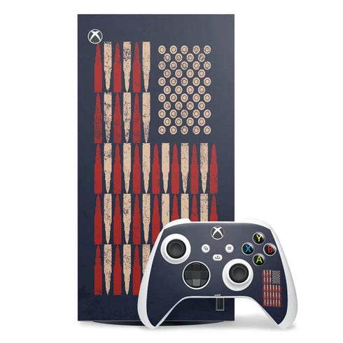 Blue Bullet American Flag Xbox Series X Skins