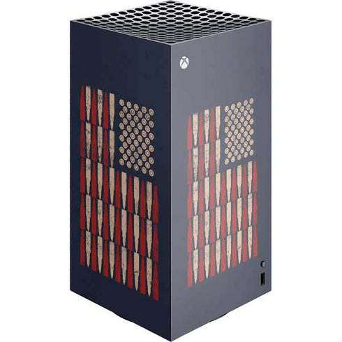 Blue Bullet American Flag XBox Series X Digital Edition Console Skin