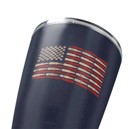 Blue Bullet American Flag Yeti 20oz Tumbler Skin