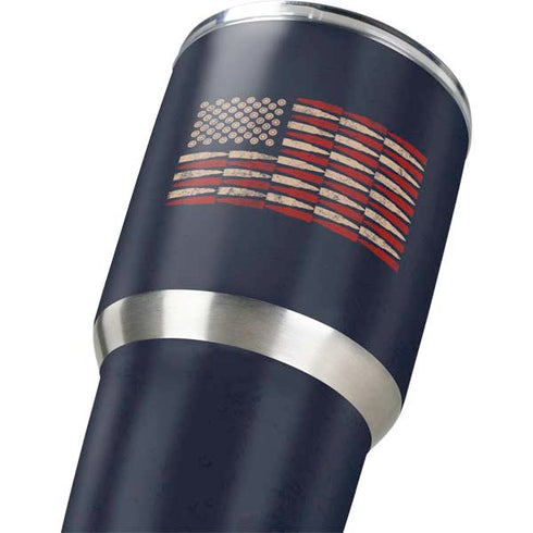 Blue Bullet American Flag Yeti 30oz Rambler Tumbler Skin