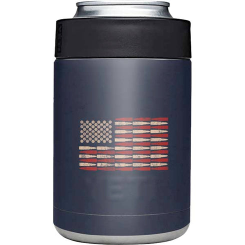 Blue Bullet American Flag Yeti Colster Can Insulator Skin