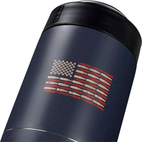 Blue Bullet American Flag Yeti Colster Can Insulator Skin