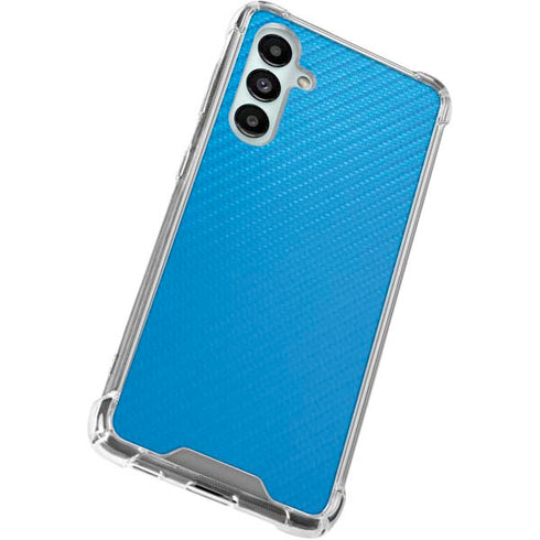 Blue Carbon Fiber Specialty Texture Material Galaxy A16 5G Clear Case