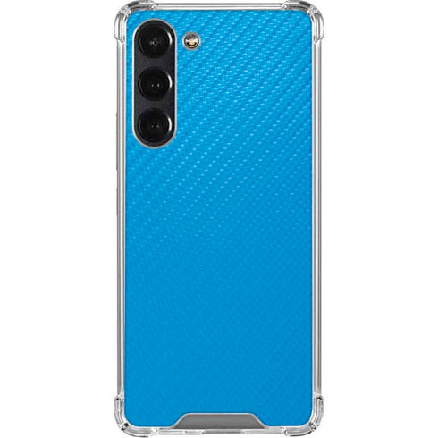 Blue Carbon Fiber Specialty Texture Material Galaxy S24 FE Clear Case