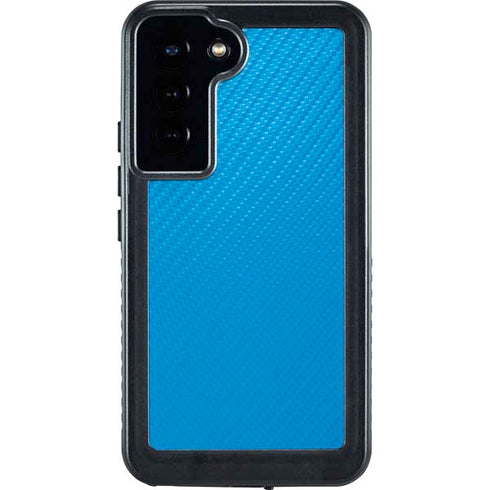 Blue Carbon Fiber Specialty Texture Material Galaxy S24 Plus Waterproof Case