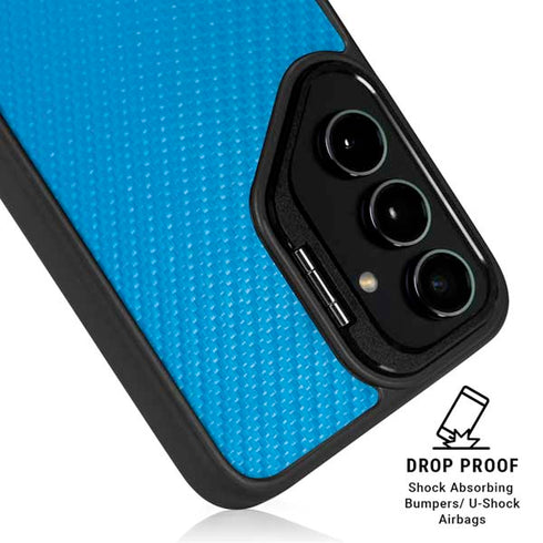 Blue Carbon Fiber Specialty Texture Material Galaxy S25 Ultra Kickstand Case