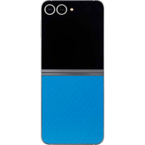 Blue Carbon Fiber Specialty Texture Material Galaxy Z Flip6 Skin