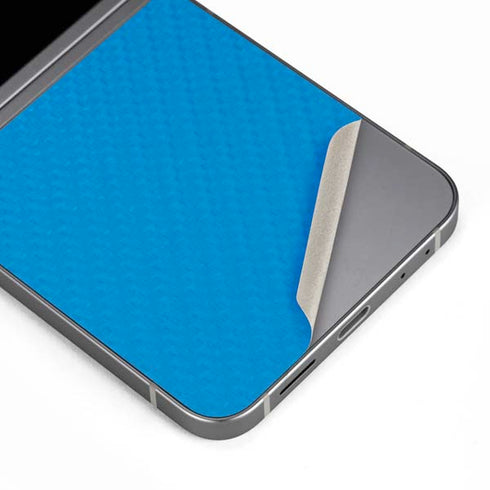 Blue Carbon Fiber Specialty Texture Material Galaxy Z Flip6 Skin