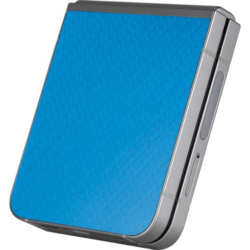 Blue Carbon Fiber Specialty Texture Material Galaxy Z Flip6 Skin