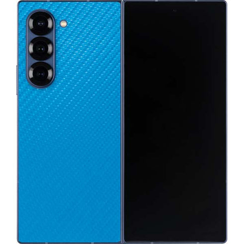 Blue Carbon Fiber Specialty Texture Material Galaxy Z Fold6 Skin