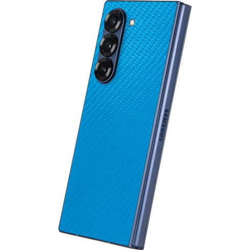 Blue Carbon Fiber Specialty Texture Material Galaxy Z Fold6 Skin