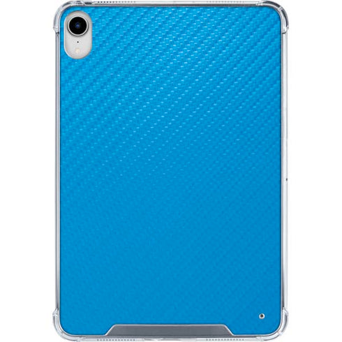 Blue Carbon Fiber Specialty Texture Material iPad 11th Gen (2025) Clear Case