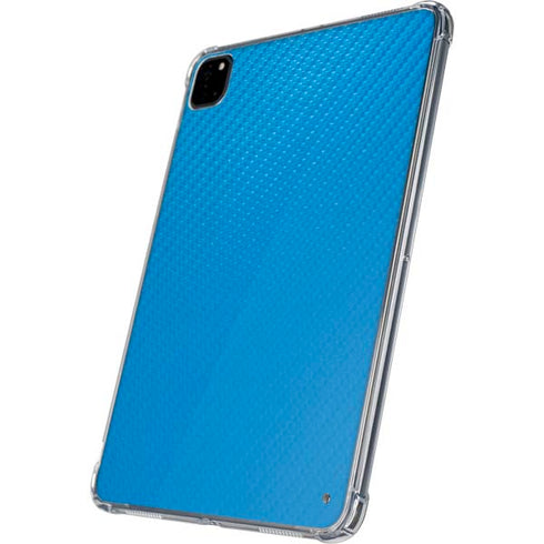 Blue Carbon Fiber Specialty Texture Material iPad Pro 11in (2024) Clear Case