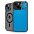 Blue Carbon Fiber Specialty Texture Material iPhone 15 Plus Kickstand Case