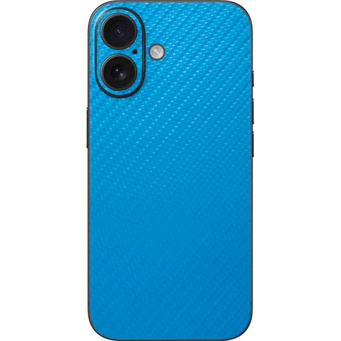 Blue Carbon Fiber Specialty Texture Material iPhone 16 Skin