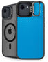 Blue Carbon Fiber Specialty Texture Material iPhone 16e Kickstand Case