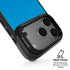 Blue Carbon Fiber Specialty Texture Material iPhone 17 Pro Kickstand Case
