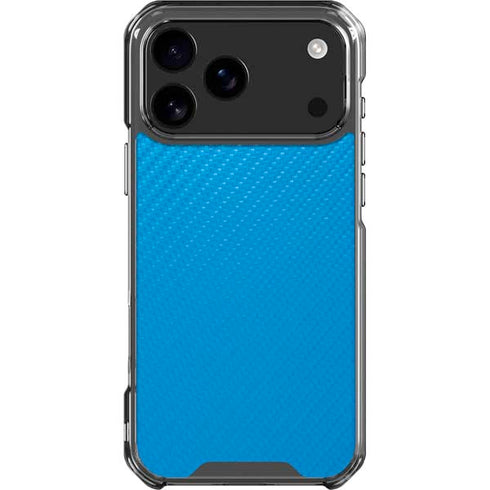 Blue Carbon Fiber Specialty Texture Material iPhone 18 Pro Max Clear Case