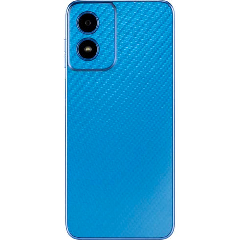 Blue Carbon Fiber Specialty Texture Material Moto G Play 4G (2024) Skin