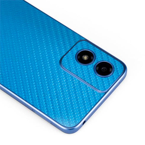 Blue Carbon Fiber Specialty Texture Material Moto G Play 4G (2024) Skin