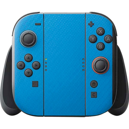 Blue Carbon Fiber Specialty Texture Material Nintendo Switch 2 (2025) with Joy-Con Skin