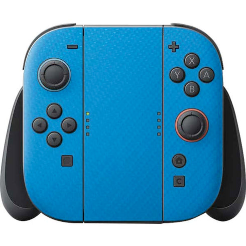 Blue Carbon Fiber Specialty Texture Material Nintendo Skins