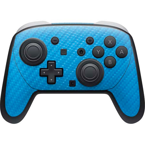 Blue Carbon Fiber Specialty Texture Material Nintendo Switch 2 (2025) Pro Controller Skin
