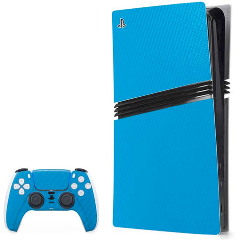 Blue Carbon Fiber Specialty Texture Material PlayStation PS5 Skins