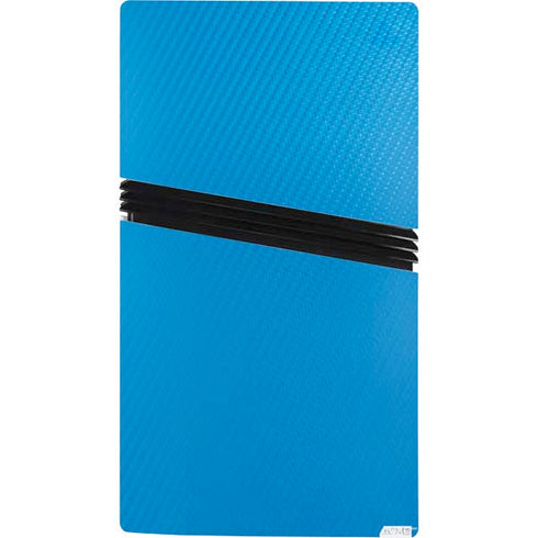 Blue Carbon Fiber Specialty Texture Material PS5 Pro Console Skin