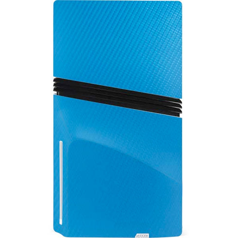 Blue Carbon Fiber Specialty Texture Material PS5 Pro Disk Bundle Skin