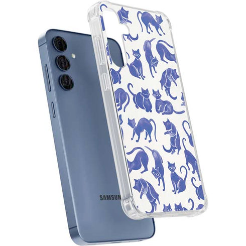 Blue Cats by Cat Coq Galaxy A35 5G Clear Case