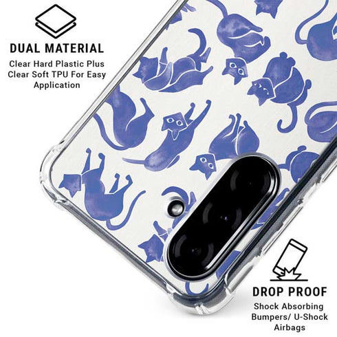 Blue Cats by Cat Coq Galaxy A36 5G Clear Case