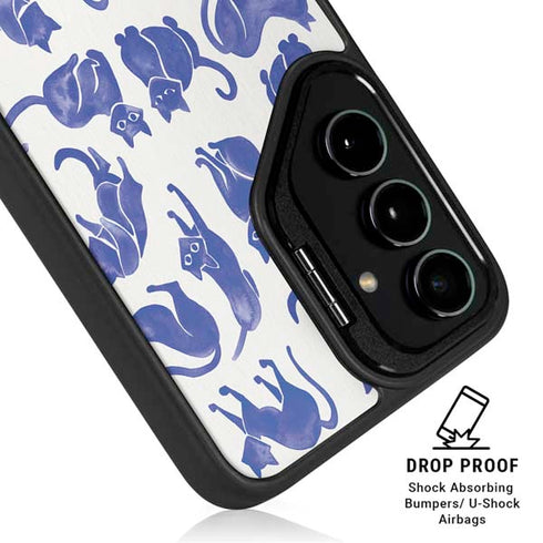 Blue Cats by Cat Coq Galaxy S25 Kickstand Case