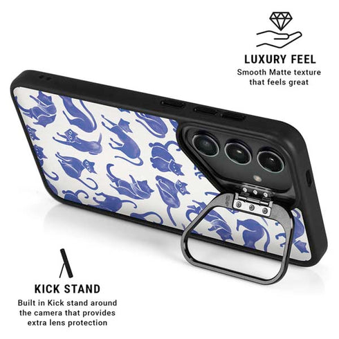 Blue Cats by Cat Coq Galaxy S24 Plus Kickstand Case
