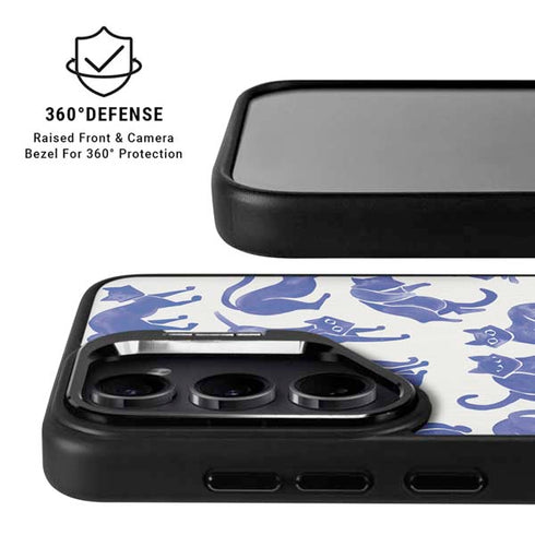 Blue Cats by Cat Coq Galaxy S25 Plus Kickstand Case