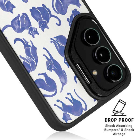Blue Cats by Cat Coq Galaxy S25 Plus Kickstand Case