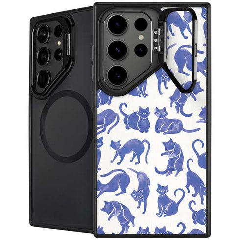 Blue Cats by Cat Coq Galaxy S24 Ultra Kickstand Case