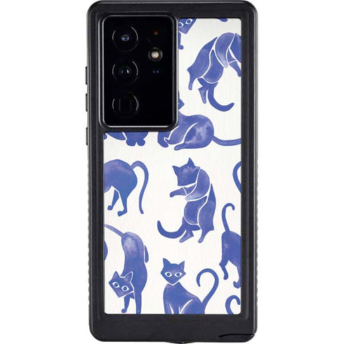 Blue Cats by Cat Coq Galaxy S24 Ultra Waterproof Case