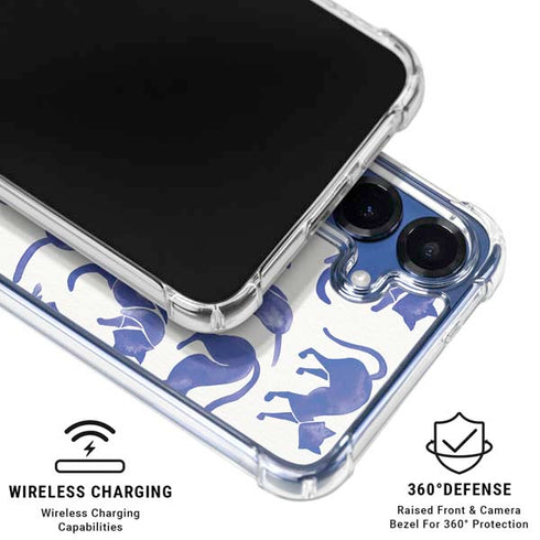Blue Cats by Cat Coq Galaxy S25 Plus Clear Case