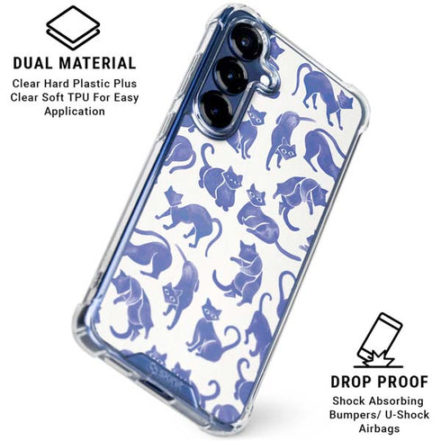 Blue Cats by Cat Coq Galaxy S25 Plus Clear Case