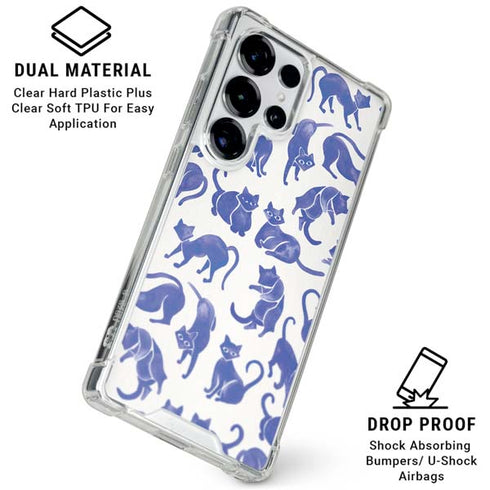 Blue Cats by Cat Coq Galaxy S25 Ultra Clear Case