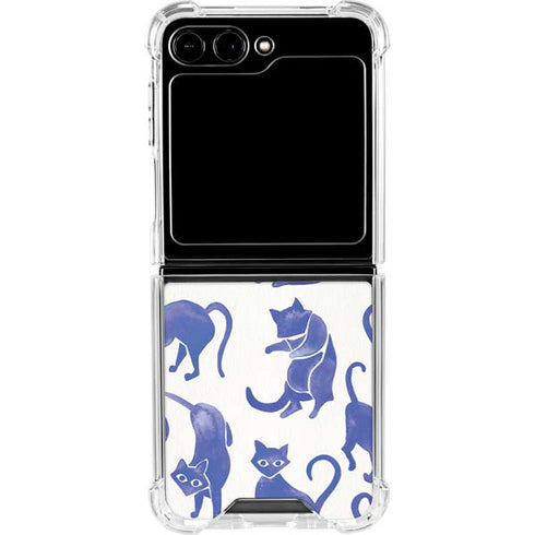 Blue Cats by Cat Coq Galaxy Z Flip6 Clear Case