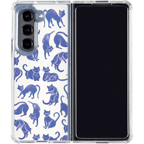Blue Cats by Cat Coq Galaxy Z Fold5 5G Clear Case